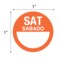 Nevs Dissolvable DaySpots - Saturday/Sabado 1" circle White w/Orange DDOT-SS1W - alternate 2